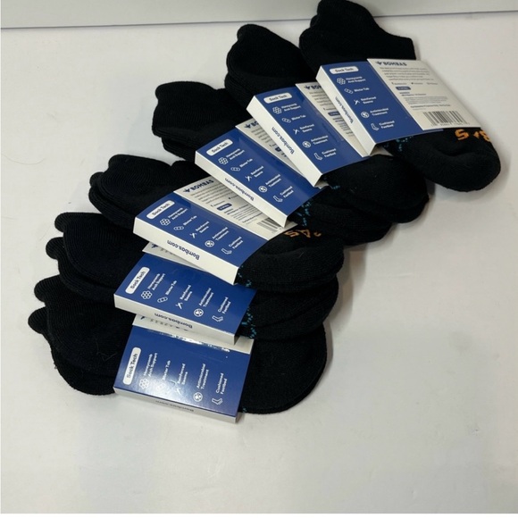Bombas Black Ankle Socks 6 pairs. Size XS Arch Support Unisex - Picture 5 of 7